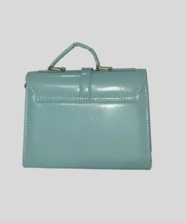 Bagybars Stylish Mint Green Crossbody Bag with Gold Hardware - Image 2