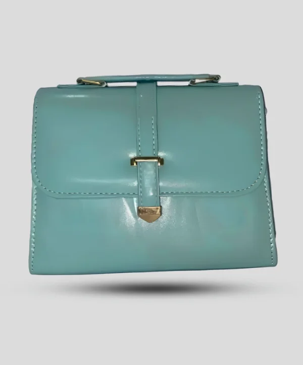 Bagybars Stylish Mint Green Crossbody Bag with Gold Hardware