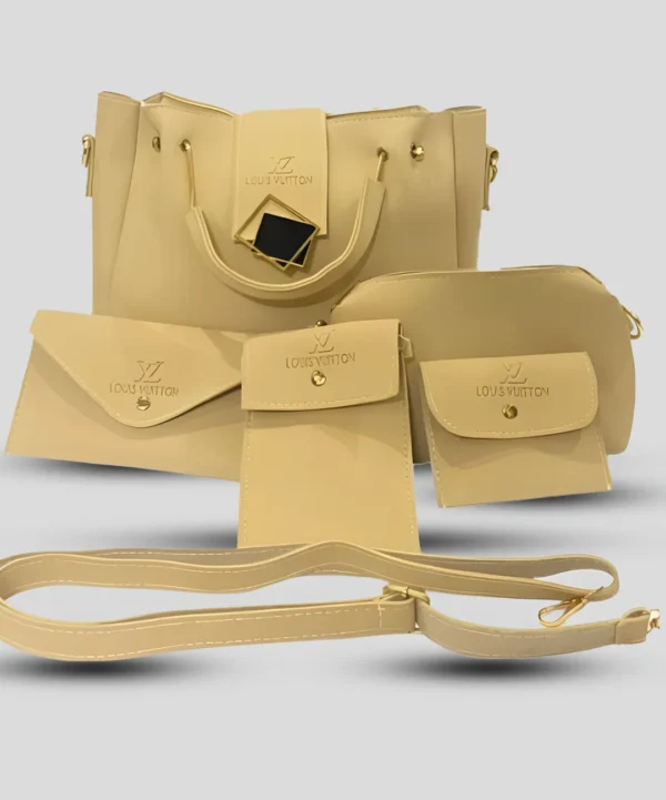 Bagybars Elegant 5-Piece Tote & Pouch Handbag Set