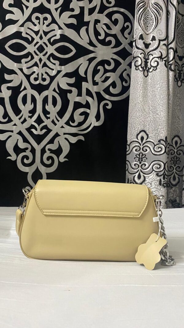 bagybars Chic Light Yellow Chain Strap Shoulder Bag soft leather - Image 3