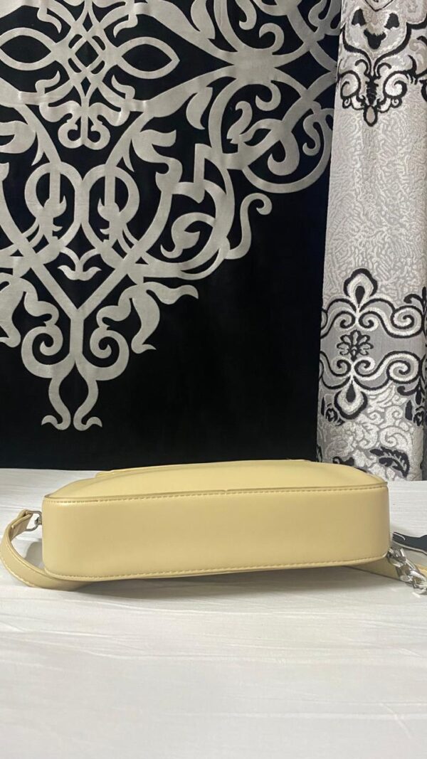 bagybars Chic Light Yellow Chain Strap Shoulder Bag soft leather - Image 2