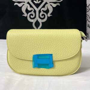Bagybars Playful Yellow Crossbody Bag Soft & Pure Leather