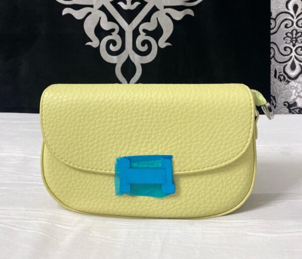 Bagybars Playful Yellow Crossbody Bag Soft & Pure Leather