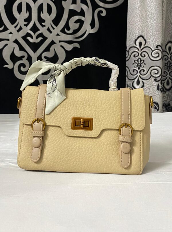 Bagybars Elegant Cream Top-Handle Bag