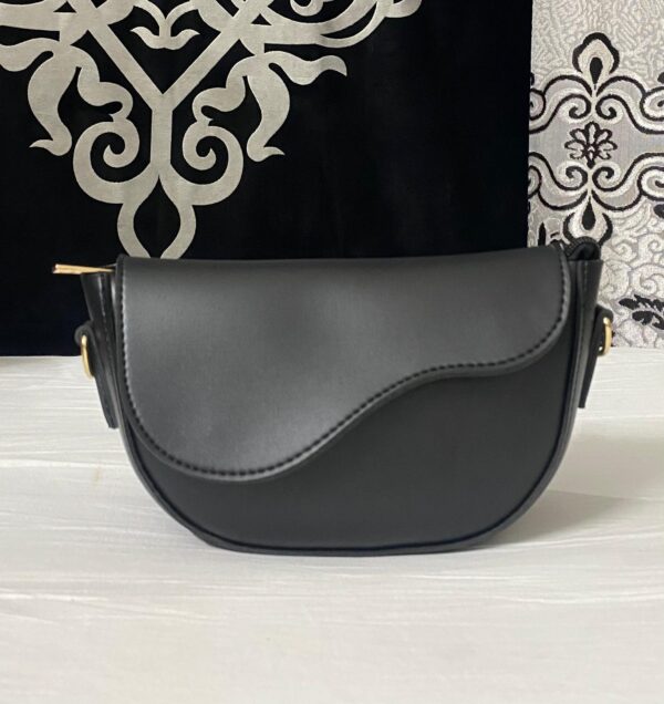 Bagybars Sleek Black Crescent Shoulder Bag