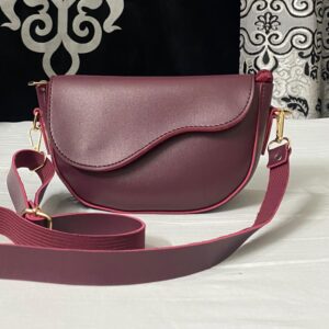 Bagybars Elegant Maroon Saddle Bag