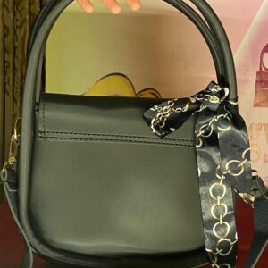 Bagybars Minimalist Handle Bag with Scarf Accent